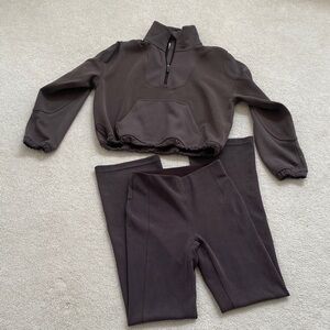 Lululemon Brown Two-Piece Activewear Set Like New!